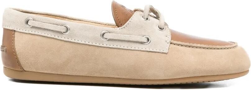 Miu Suède bootschoenen Beige