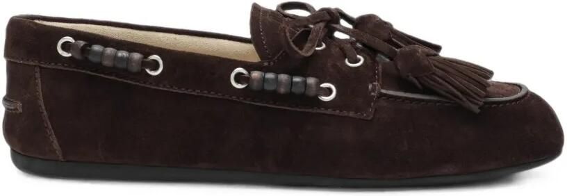Miu Suède bootschoenen Bruin