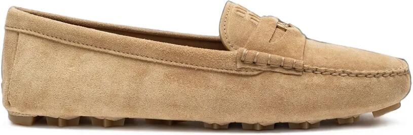 Miu Suède loafers Beige