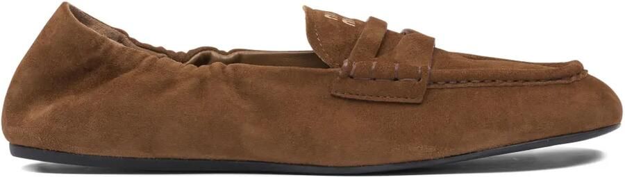 Miu Suède loafers Bruin