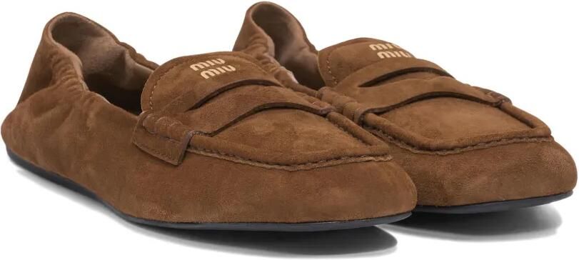 Miu Suède loafers Bruin - Foto 3