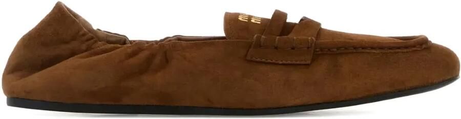 Miu Suède loafers Bruin