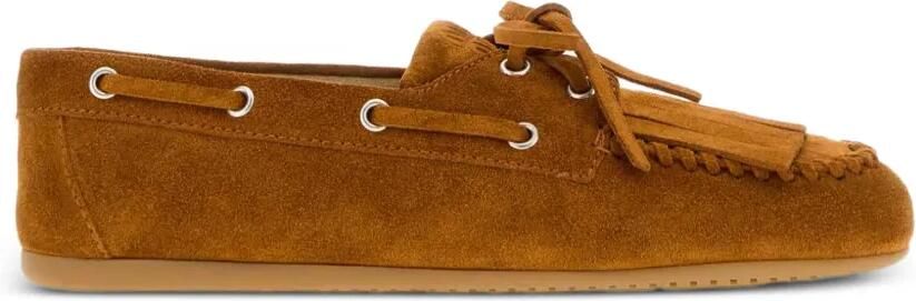Miu Suède loafers Bruin