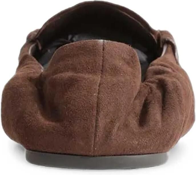 Miu Suède loafers met ruches Bruin - Foto 2
