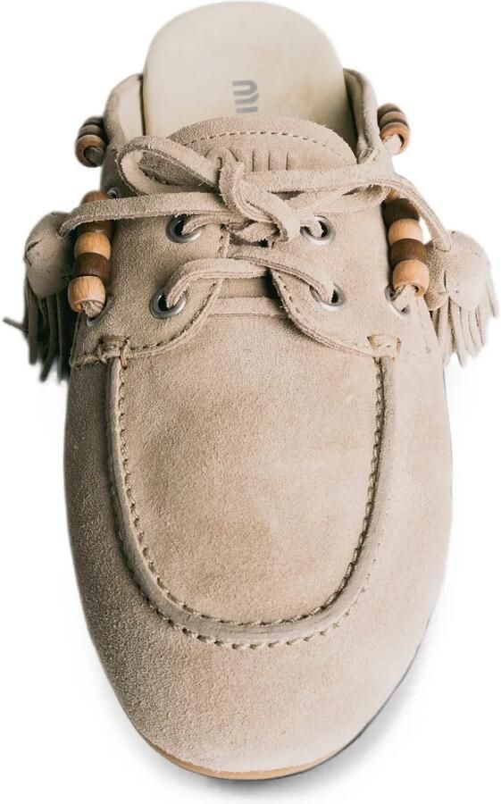 Miu Suède muiltjes Beige - Foto 3