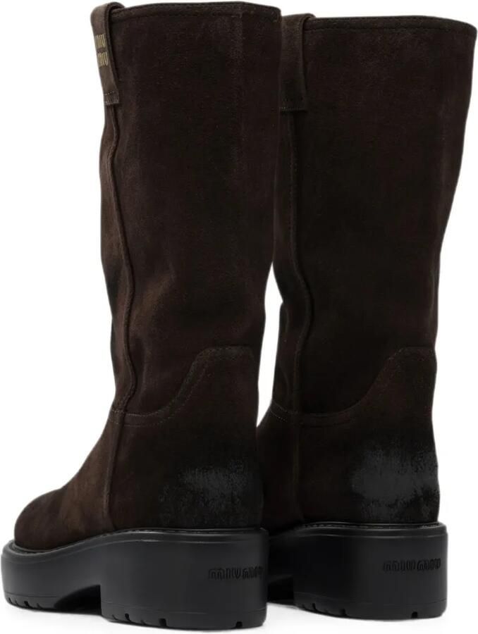 Miu Suède pull-on laarzen Bruin - Foto 5