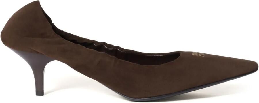Miu Suède pumps Bruin