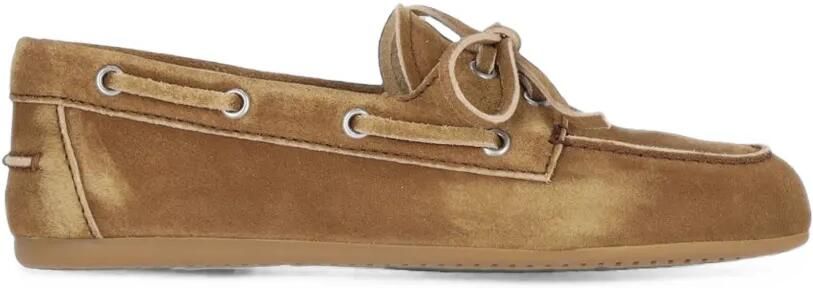 Miu Suède schoenen met vervaagd effect Beige