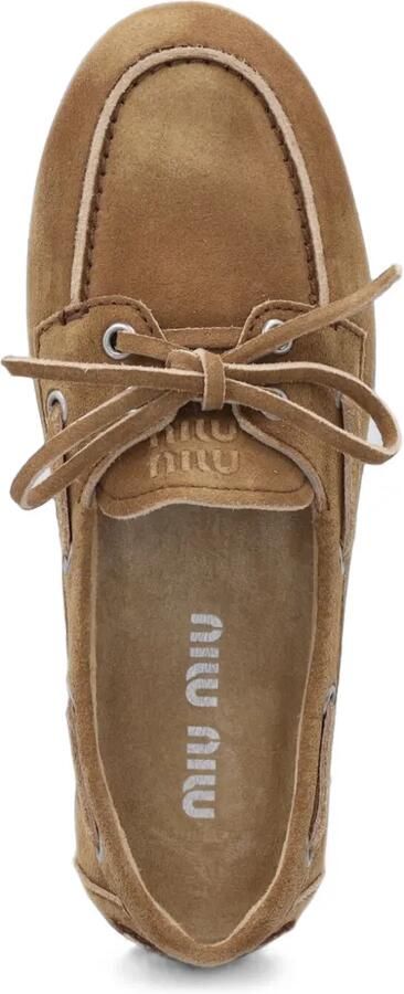 Miu Suède schoenen met vervaagd effect Beige - Foto 3