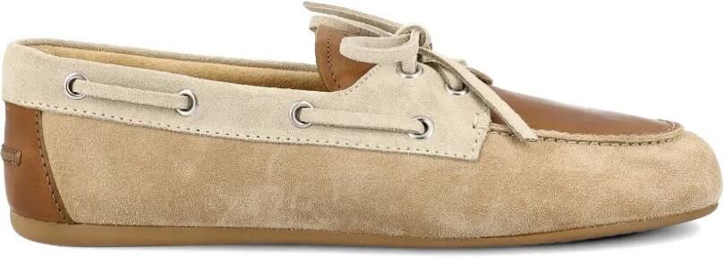 Miu Suède schoenen met vervaagde strik Beige