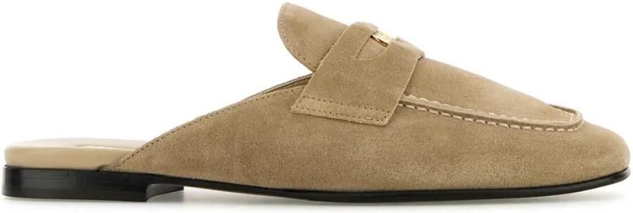 Miu Suède slippers Beige