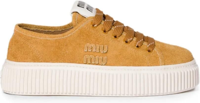 Miu Suède sneakers Beige