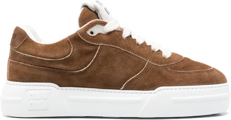 Miu Suède sneakers Bruin