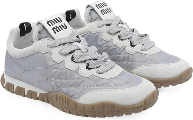 Miu Tyre technische stof en suède sneakers Grijs - Foto 4