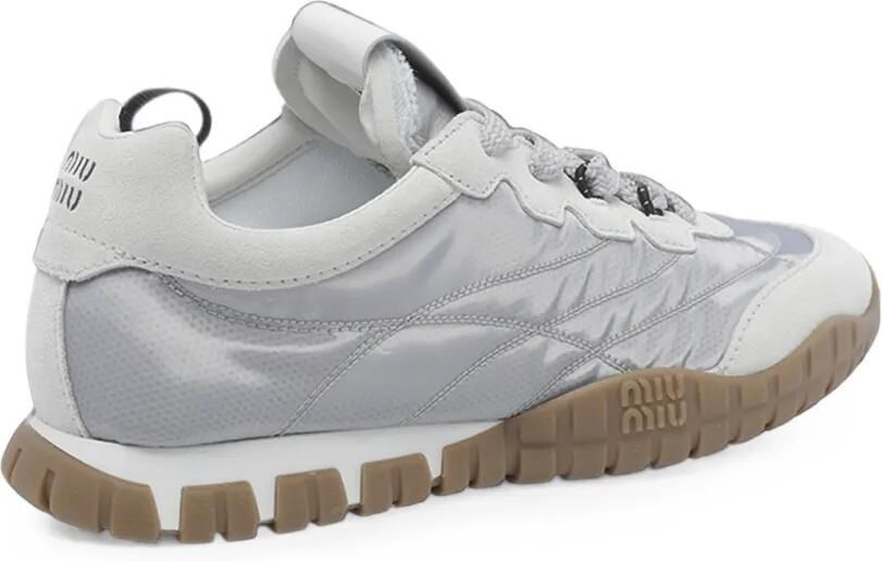 Miu Tyre technische stof en suède sneakers Grijs - Foto 3