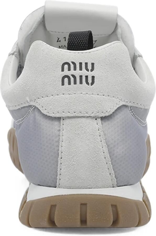 Miu Tyre technische stof en suède sneakers Grijs - Foto 2