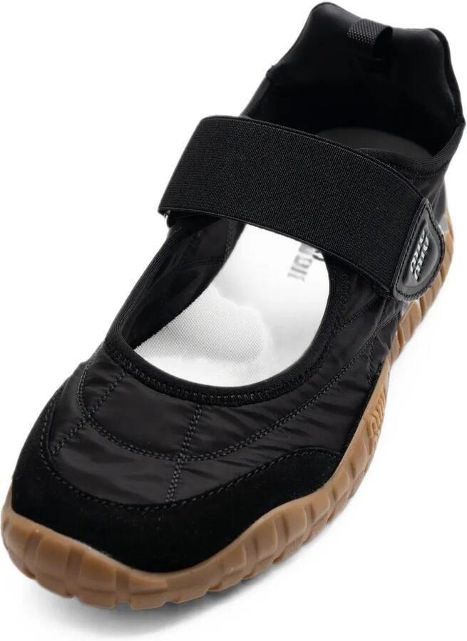 Miu Tyre technische stoffen en suède ballerina's Zwart - Foto 2