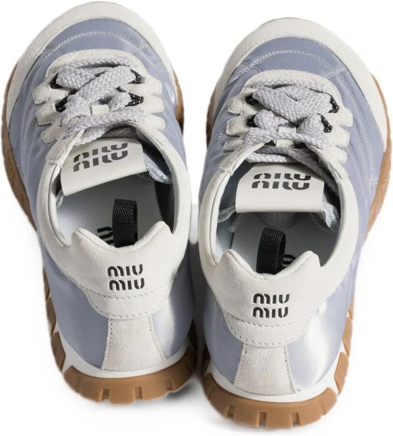 Miu Tyre technische stoffen en suède sneakers Grijs - Foto 2