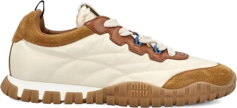 Miu Tyres sneakers met plateauzool Beige
