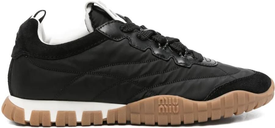 Miu Tyres sneakers met plateauzool Zwart