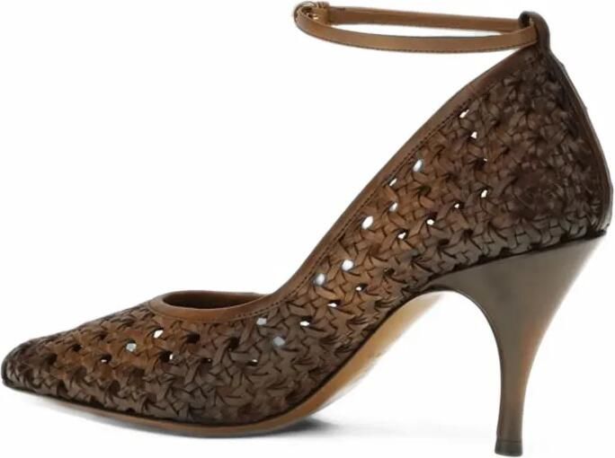 Miu woven leather pumps Bruin - Foto 3