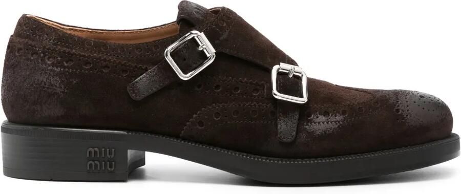 Miu x Church's leren brogues Bruin