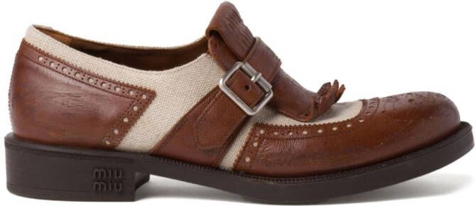 Miu x Church's Shannon derby schoenen Bruin