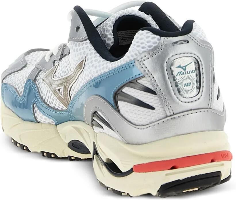 Mizuno Wave Ridder 10 leren sneakers met mesh vlakken Wit - Foto 3