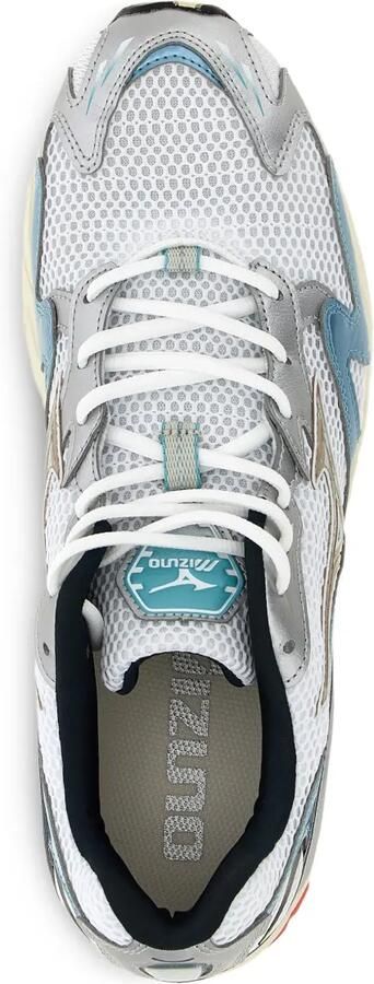 Mizuno Wave Ridder 10 leren sneakers met mesh vlakken Wit - Foto 4