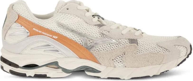 Mizuno Wave Rider 10 sneakers met mesh vlak Beige