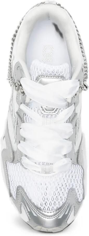Mizuno Wave Rider sneakers met metallic-effect en ketting Wit - Foto 4