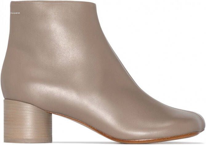 MM6 Maison Margiela Anatomical enkellaarzen met vierkante neus Grijs
