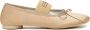 MM6 Maison Margiela Atomic satijnen ballerina's Beige - Thumbnail 1
