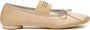 MM6 Maison Margiela Atomic satijnen ballerina's Beige - Thumbnail 1