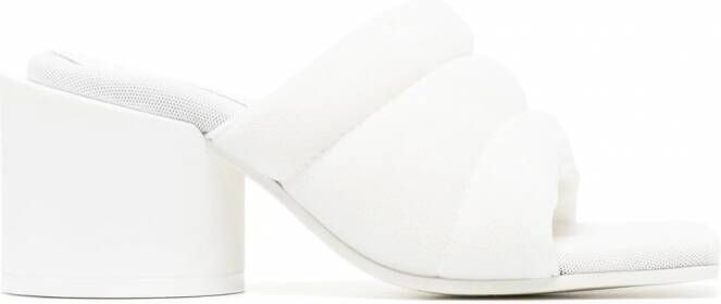 Maison Margiela Clinic slippers met blokhak Wit