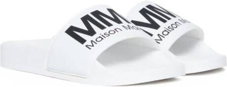 MM6 Maison Margiela Kids Badslippers met logoprint Wit