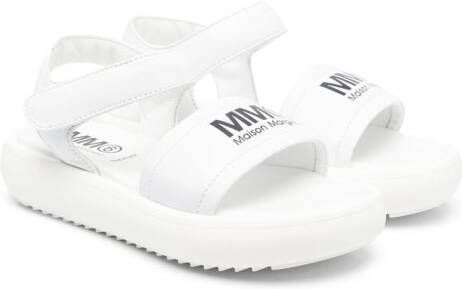 MM6 Maison Margiela Kids Sandalen met klittenband Wit