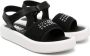 MM6 Maison Margiela Kids Sandalen met klittenband en getallenprint Zwart - Thumbnail 1