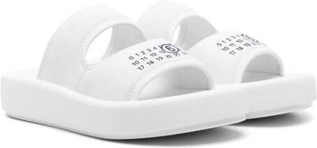 MM6 Maison Margiela Kids Slippers met nummerpatroon Wit