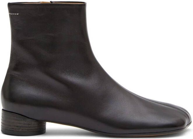 MM6 Maison Margiela Anatomic 35mm leren enkellaarzen Zwart