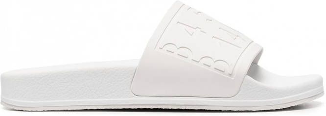 MM6 Maison Margiela Slippers met logo-reliëf Wit