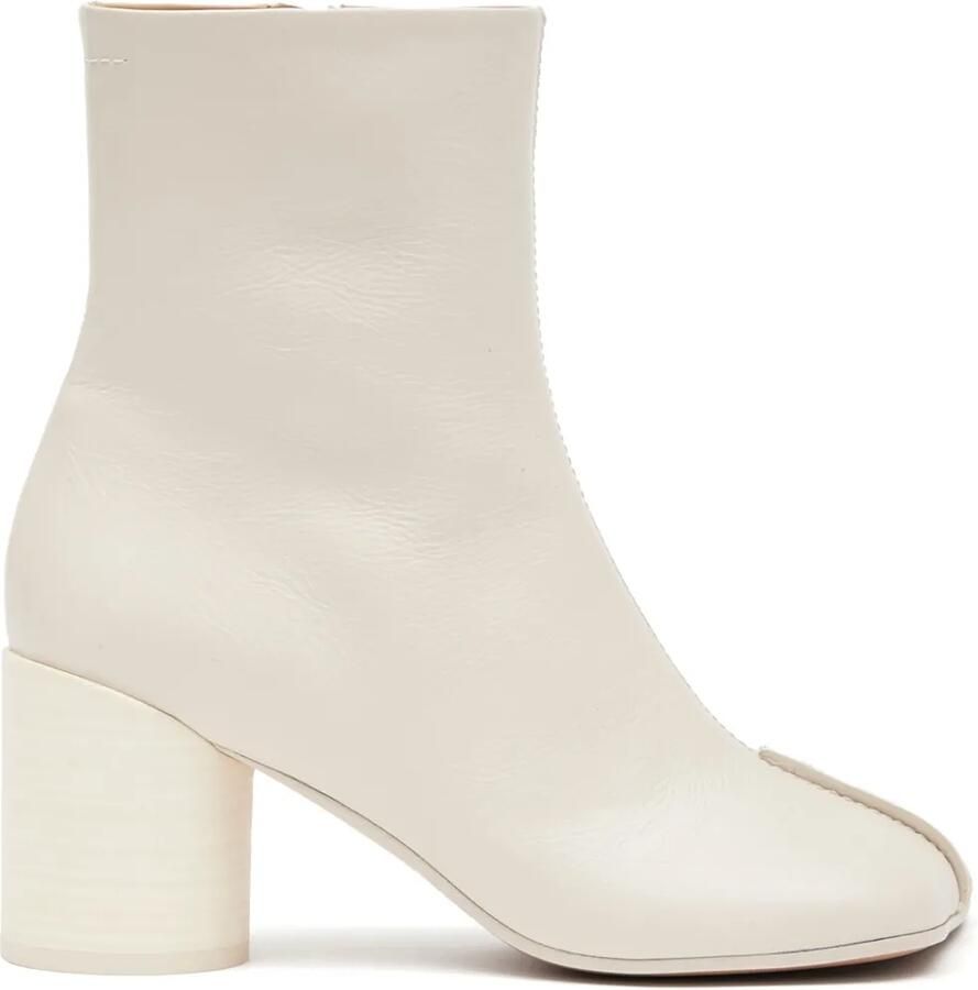 MM6 Maison Margiela Anatomic 70 mm leren enkellaarzen Beige