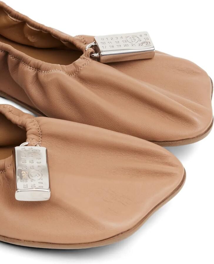 MM6 Maison Margiela Anatomic ballerina's met numeriek label Beige - Foto 3