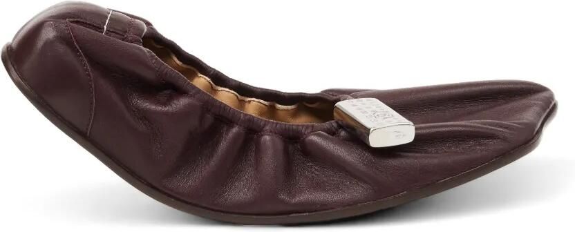 MM6 Maison Margiela Anatomic ballerina's met numeriek label Bruin