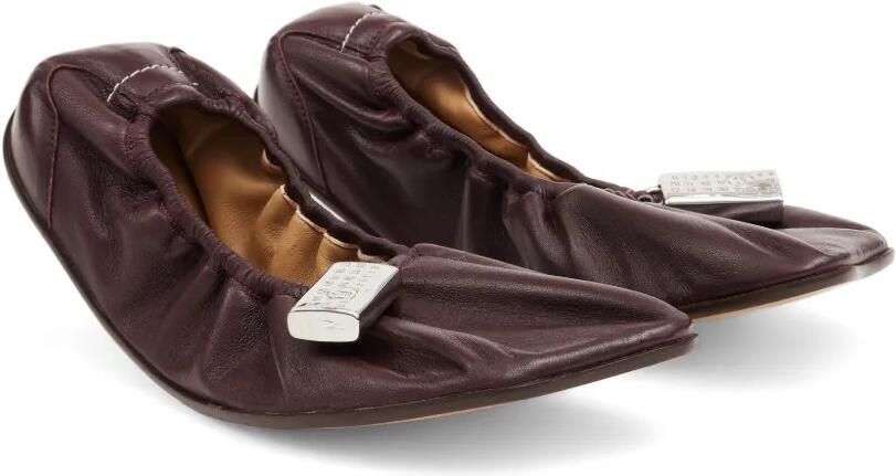 MM6 Maison Margiela Anatomic ballerina's met numeriek label Bruin - Foto 4