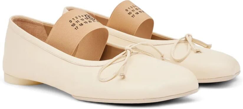MM6 Maison Margiela Anatomic ballerina's met nummerbandje Beige