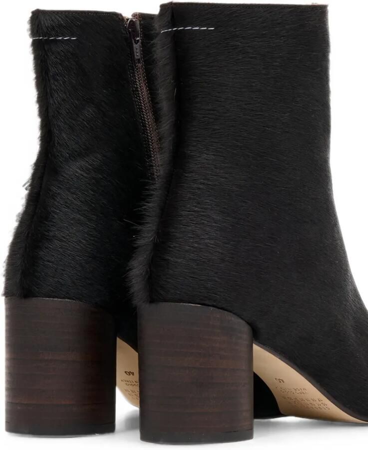 MM6 Maison Margiela Anatomic enkellaarzen met ponyhaar Zwart - Foto 2