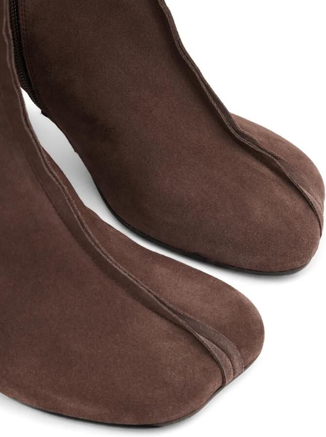 MM6 Maison Margiela Anatomic enkellaarzen met stiksels Bruin - Foto 5