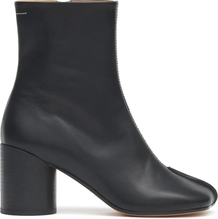 MM6 Maison Margiela Anatomic enkellaarzen met stiksels Zwart