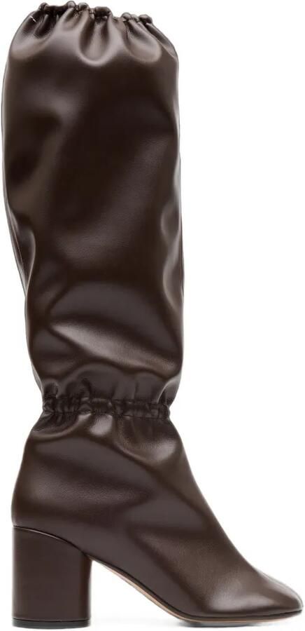 MM6 Maison Margiela Anatomic knielaarzen met elastisch detail Bruin